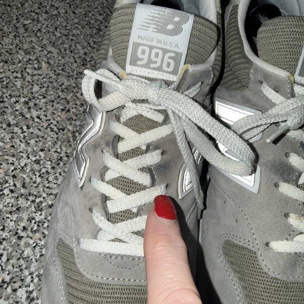 New Balance 996 Shoes Mens Size 13‎ Gray Suede Made USA U996GR Running Sneakers